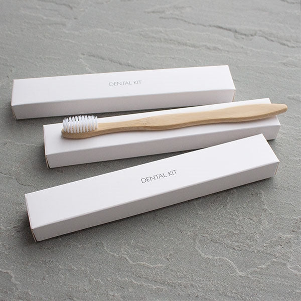 Bamboo Toothbrush in a White Box - Pack of 50