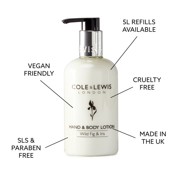 Cole & Lewis Wild Fig & Iris Hand & Body Lotion 300ml