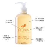 Citrus Grapefruit & Sweet Orange Shampoo & Body Wash