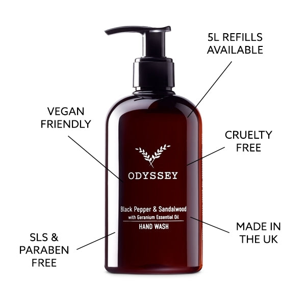 Odyssey Black Pepper & Sandalwood Hand Wash 300ml