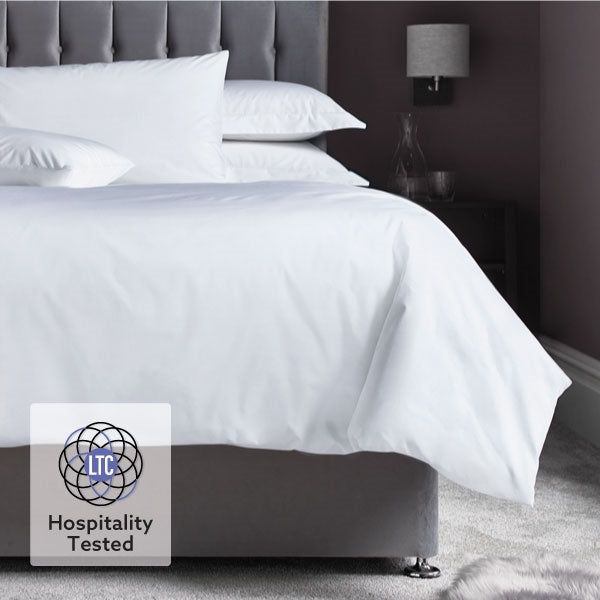 Classic Cotton Percale 200 Thread Count Duvet Cover - White