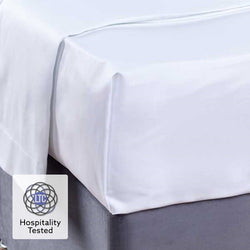 Luxury Cotton Sateen 400TC Flat Sheet - White