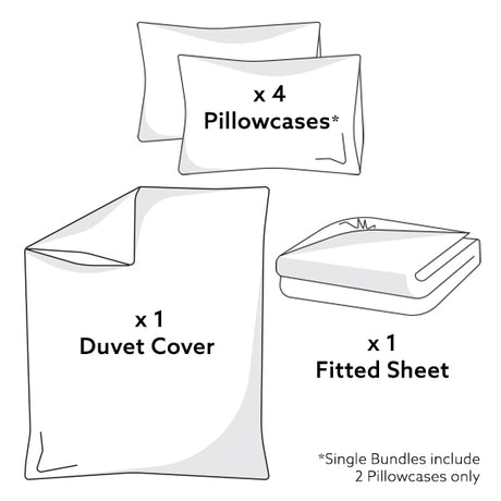 Luxury Cotton Sateen 400TC Bedding Bundle