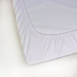 White Fitted Cotton Cot Sheet - Pair