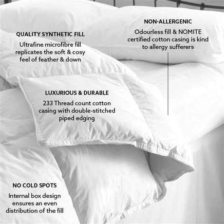 Classic Just Like Feather & Down 10.5 Tog Duvet and Pillow Bundle