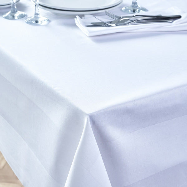 Luxury Cotton Satin Band Square Tablecloth