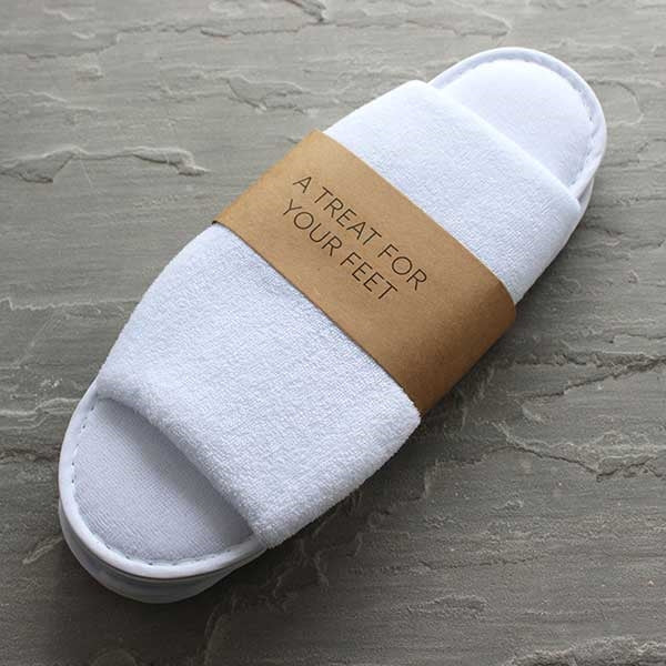 Terry Slipper with Non-Slip EVA Sole Open Toe