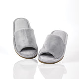 Washable Slippers with Open Toe - Silver Grey