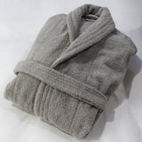 Classic Terry Cotton Bathrobe - Silver Grey