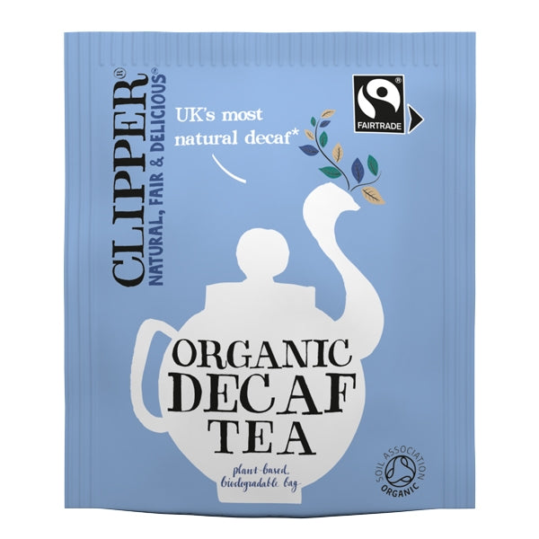 Clipper Fairtrade Organic Decaf Tea Bags - Tag & Envelope