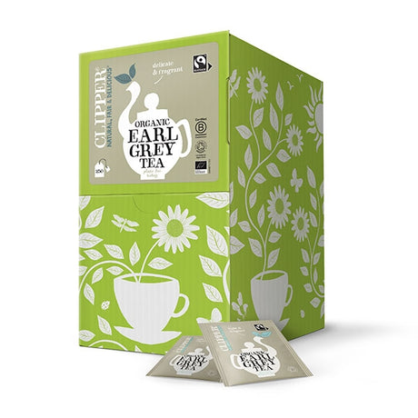 Clipper Fairtrade Organic Earl Grey Tea Bags - Tag & Envelope