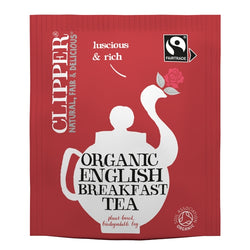 Clipper Fairtrade Organic English Breakfast Tea Bags - Tag & Envelope