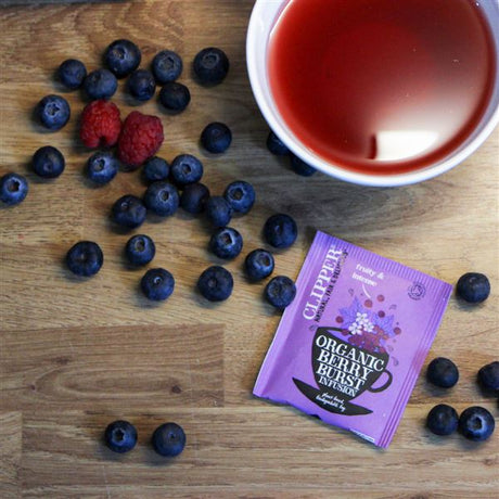 Clipper Organic Berry Burst Tea Bags - Tag & Envelope