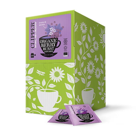 Clipper Organic Berry Burst Tea Bags - Tag & Envelope