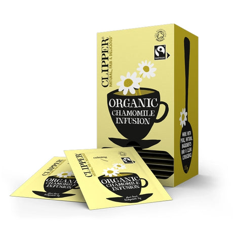 Clipper Fairtrade Organic Chamomile Tea Bags - Tag & Envelope