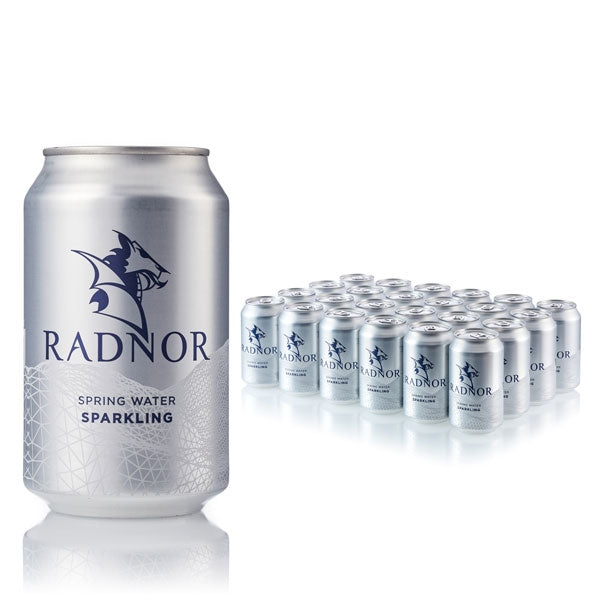 Radnor Hills Sparkling Spring Water Cans 330ml - Pack of 24