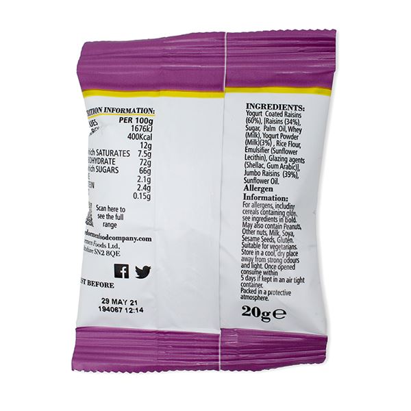 Dormen Raisins & Yoghurt Raisins Mini Packs - Pack of 100