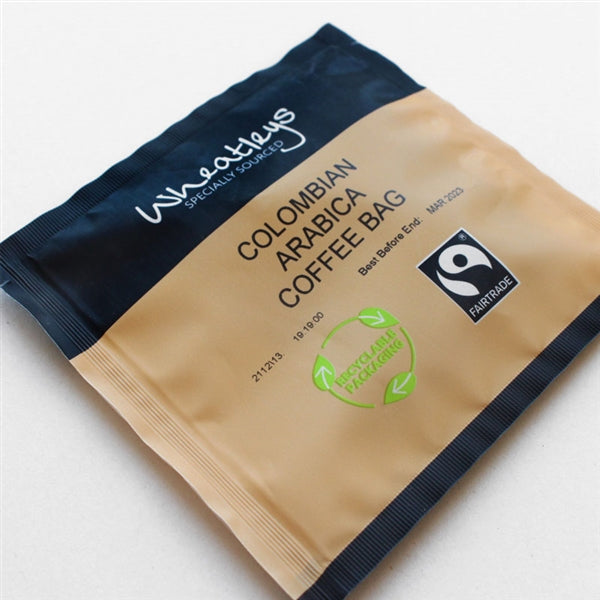 Wheatleys Fairtrade Colombian Arabica Coffee Bags (Individually Wrapped)