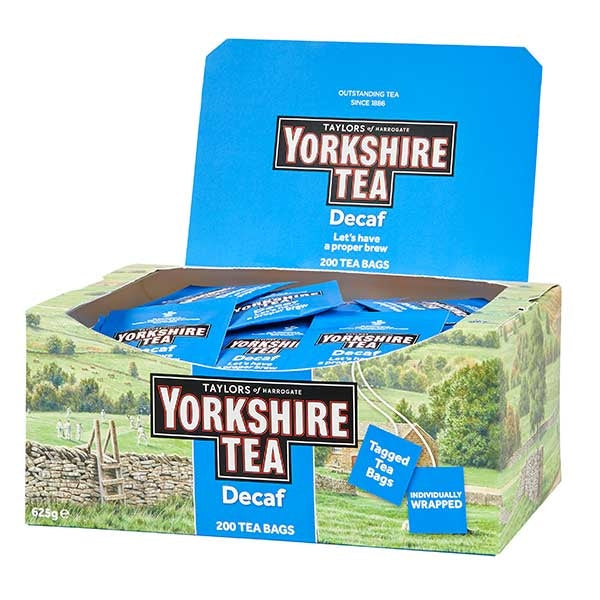 Yorkshire Tea Decaf Tea Bags Tag & Envelope - Pack of 200