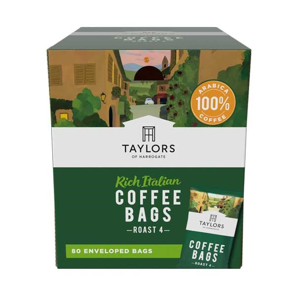 Taylors Rich Italian Coffee Bags Individually Wrapped - Pack of 80