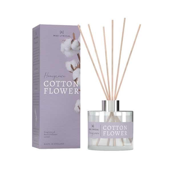 Wax Lyrical Homegrown Reed Diffuser Cotton Flower 100ml