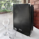 Faux Leather Menu Holder A4 - Black