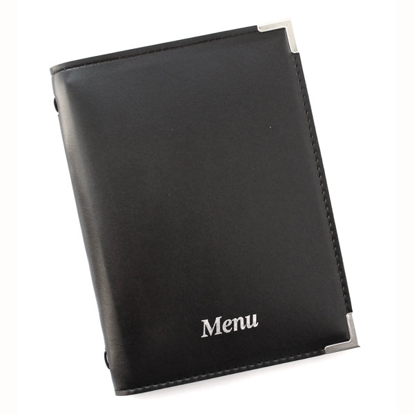 Faux Leather Menu Holder A5 - Black