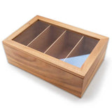 Acacia Wooden Tea Box - 30 x 20 x 10cm