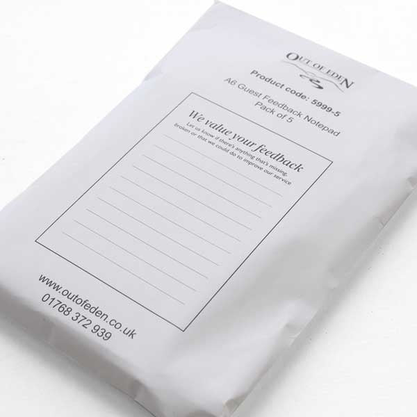 A6 Guest Feedback Notepad - Pack Of 5