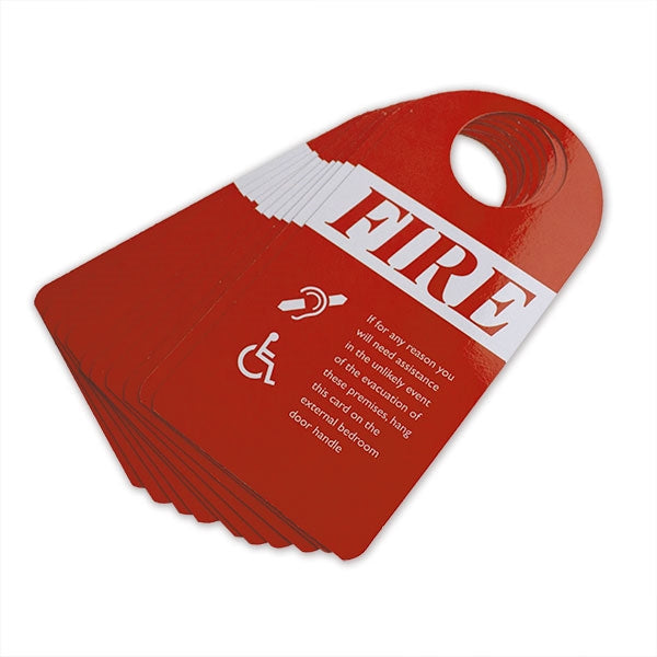 Fire Safety Door Hangers - Pack of 10