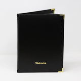 Faux Leather Guest Information Folder A4 – Black