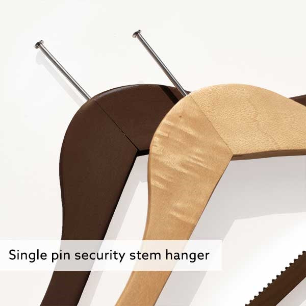 Non-Slip Wooden Security Coat Hanger