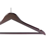 Non-Slip Wooden Security Coat Hanger - Light Wood, Dark Wood