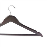 Non-Slip Wooden Hook Coat Hanger dark wood