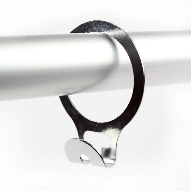 metal hanging ring for coat hangar's on a metal rail