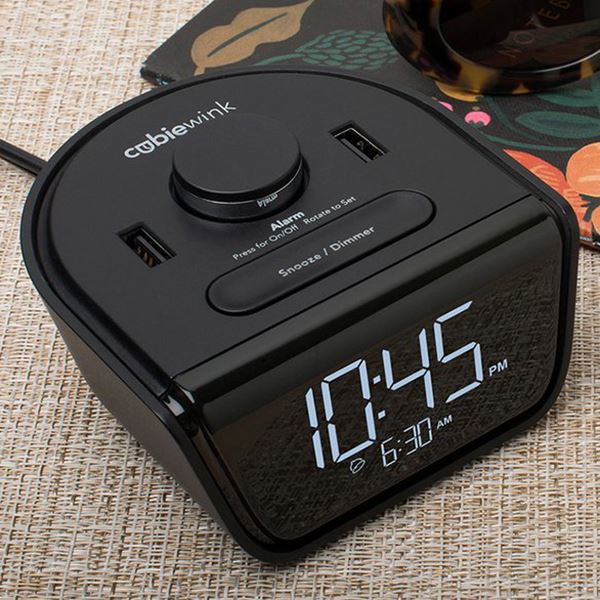 Cubie Wink Hotel Alarm Clock & Charger