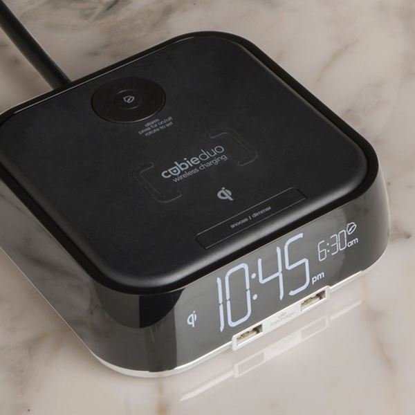 Cubie Duo Hotel Alarm Clock & Wireless Charger