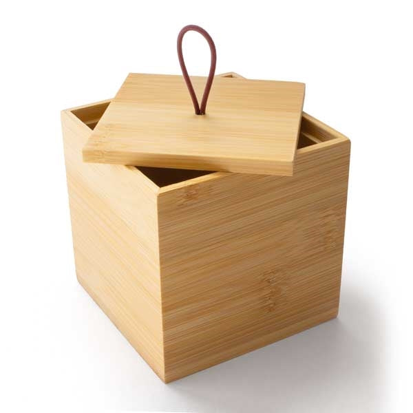 Wooden Bamboo Cube Container