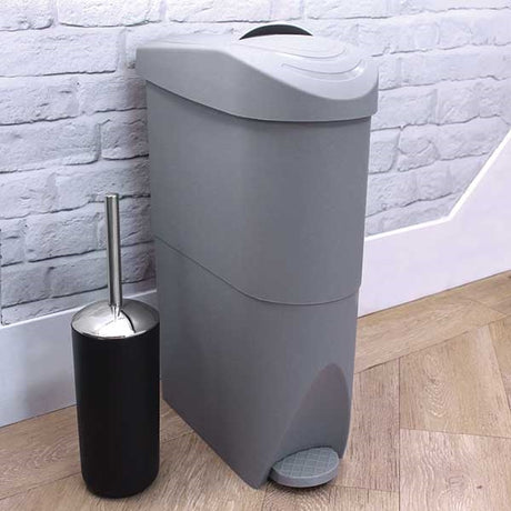 Sanitary Waste Pedal Bin - Grey - 19L