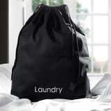 Black Embroidered Laundry Bag