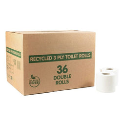 Extra Long Recycled Toilet Roll 3 Ply - Pack of 36