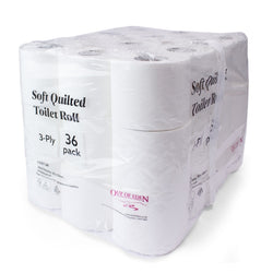 Soft Quilted Toilet Roll 3 Ply - Pack of 36