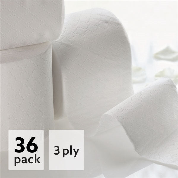 Soft Quilted Toilet Roll 3 Ply - Pack of 36