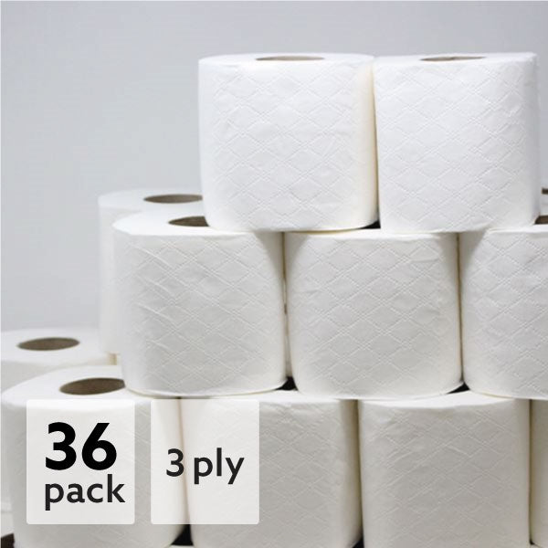 Soft Quilted Toilet Roll 3 Ply - Pack of 36