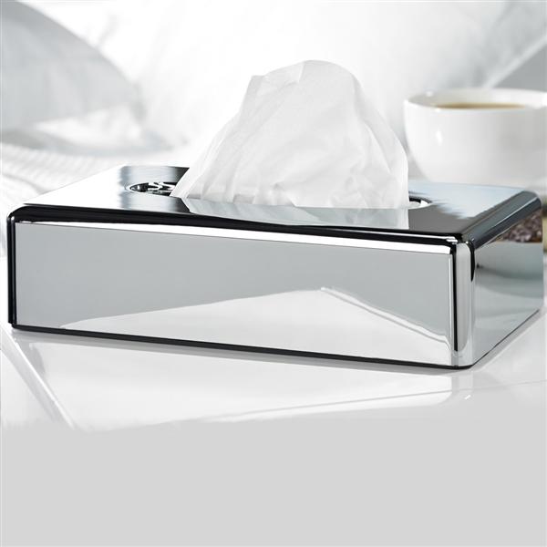 Chrome Oblong Tissue Box Cover