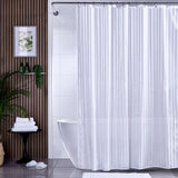 Extra Long Satin Stripe Shower Curtain