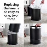 Plastic Hotel Smart Bin 10L - Black