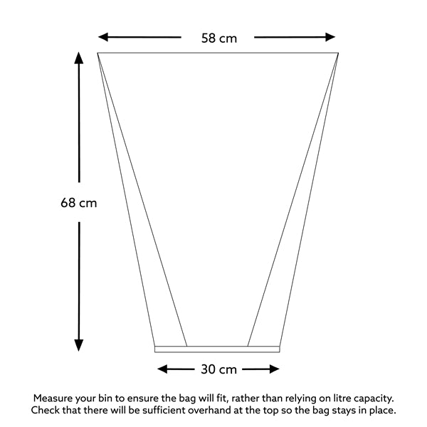 Medium Recycled White Bin Liners 50L