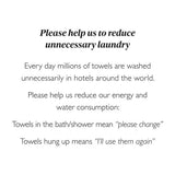 Towel Washing Notice - Pack of 3