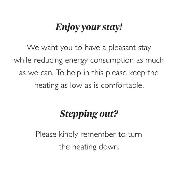 Energy Saving & Heating Notice - Pack of 3